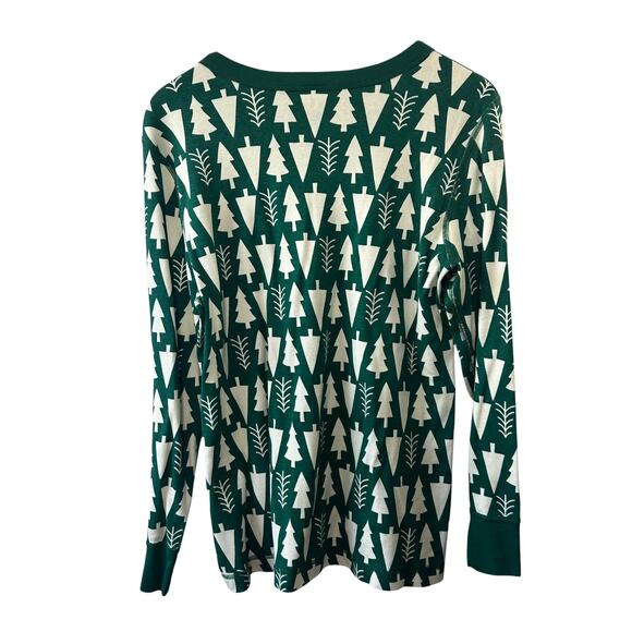 Hanna Andersson Green & White Christmas Tree Print Pajama Shirt Size XXL - Picture 5 of 5